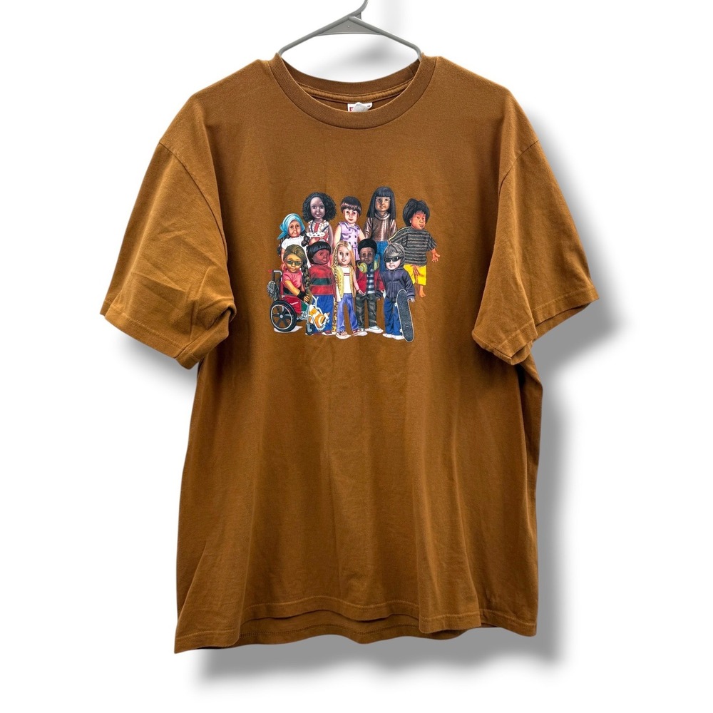 Supreme Children Tee Large Brown Graphic Print Short Sleeve Skate Streetwear